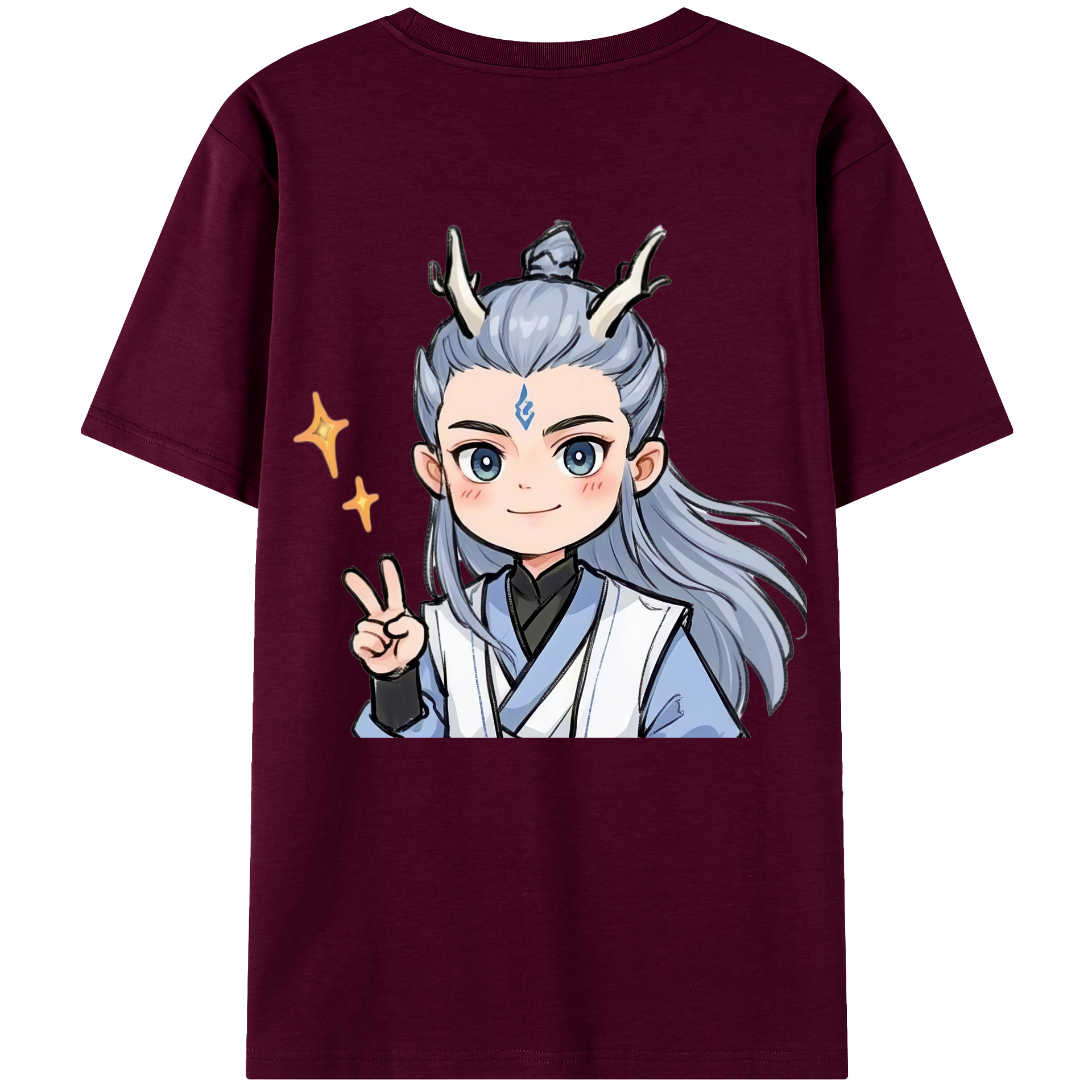 （画像用） Ne Zha 2 ナタ 魔童の大暴れ レディース半袖Tシャツ(バックプリント)